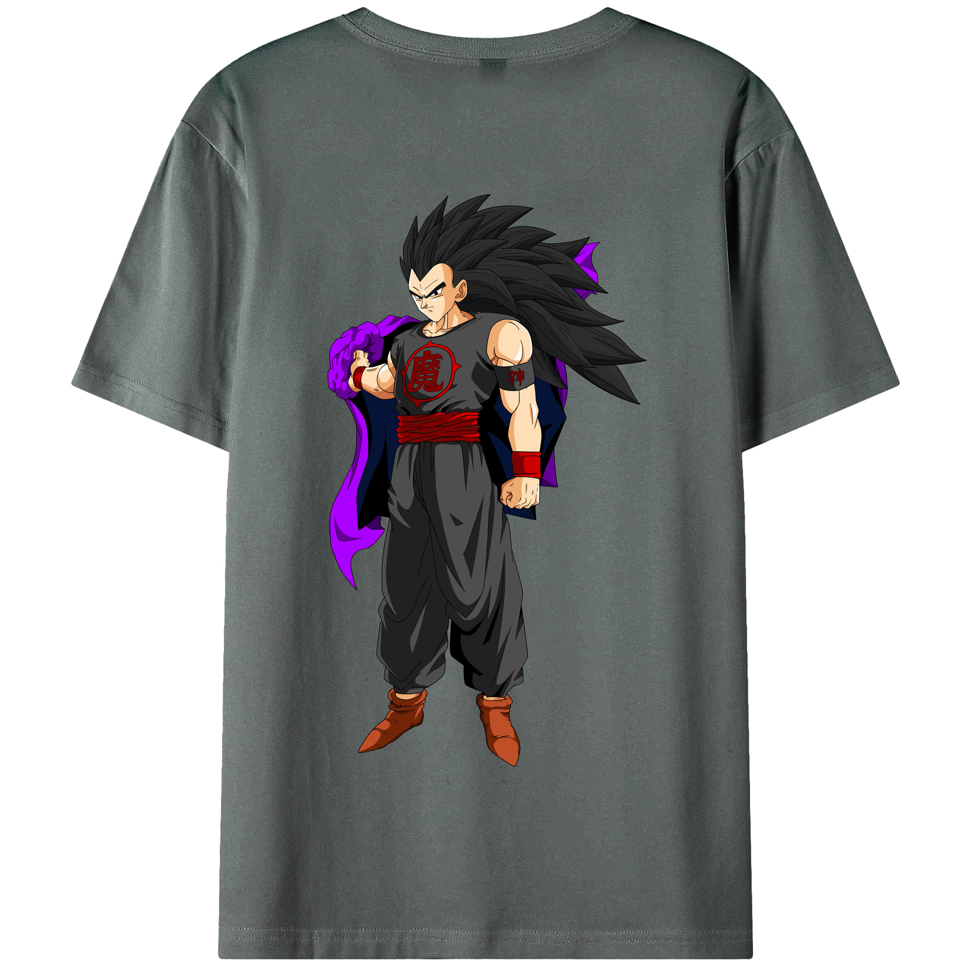 （画像用） ドラゴンボール ベジータ四世（Bejīta Yonsei）DRAGON BALL Vegeta IV 綿100％半袖Tシャツ（背面プリント）